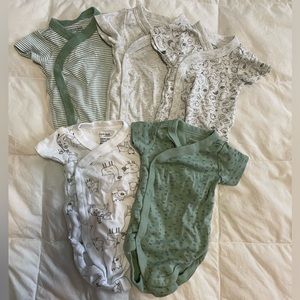 Carter's 5 - Pack Short Sleeve Side Snap Bodysuits